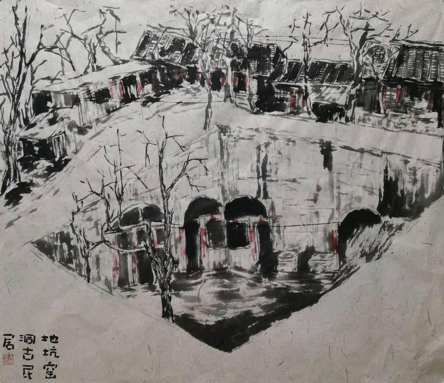 李垚治先生来甘肃作画，他说采访我干嘛，看画就可以了。